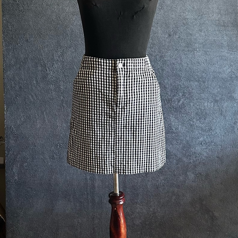 HOLLISTER WOMENS FITTED MINI CHECKERED SKIRT SZ XS - Picture 7 of 11